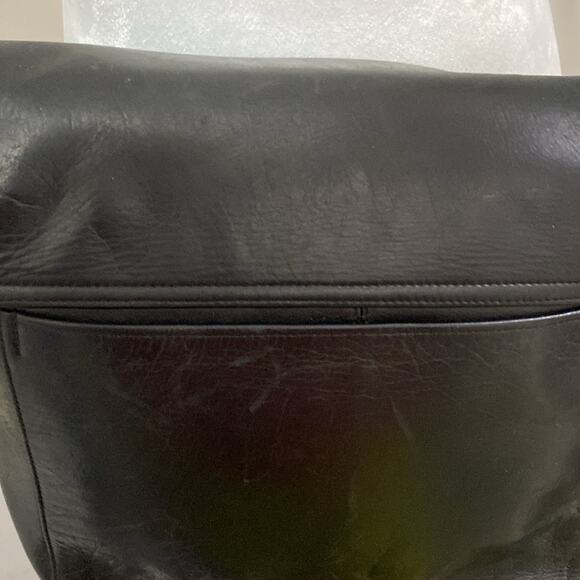 Perlina Black Messenger Bag with Flap-Over Design Adjustable Strap - Picture 12 of 13